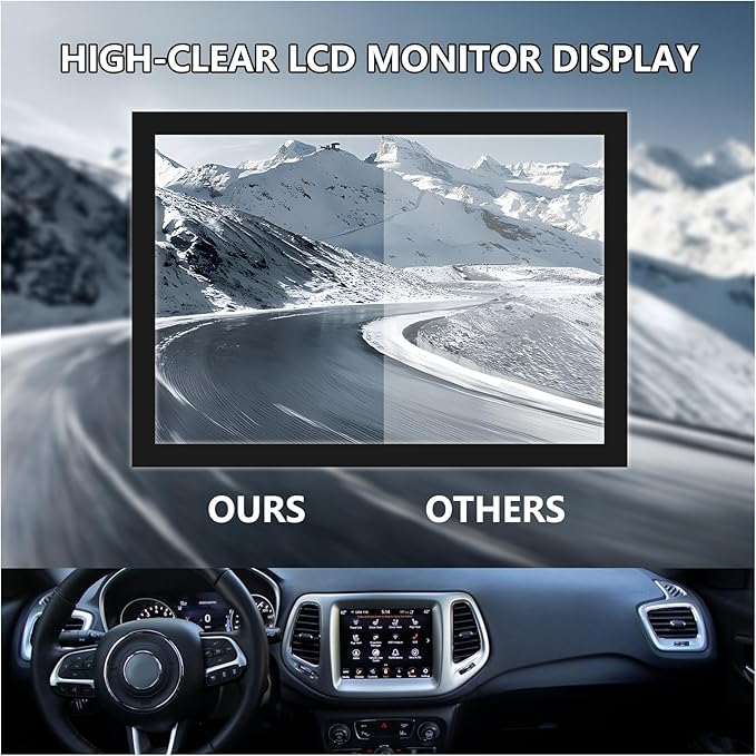 New Replacement 7" Uconnect LCD Display with Bracke LCD Monitor Digitizer Radio Navigation Fit for Jeep Compass 2017-2020 TDO-WXGA0700K00033-V2 TDO-WXGA0700K00057-V1 LMB-K00057BL
