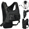 Hydration Running Vest Backpack with 2L Water Bladder - Lightweight & Reflective Chest Pack, Includes Tactical Gun Holster & Free Carabiner for Hiking, Running, Cycling, Marathon (Men & Women)