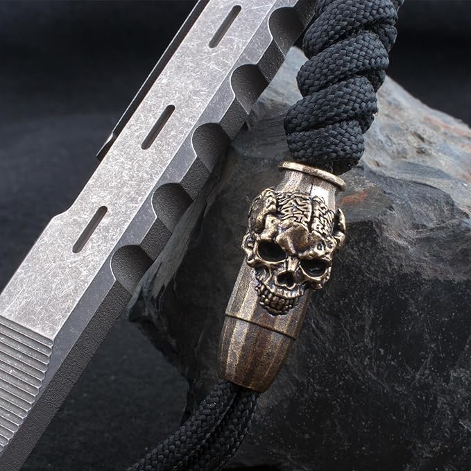 Paracord Beads with Hole, Suitable for Survival Knife Lanyard, Keychains, Zipper, DIY Projects