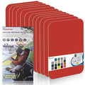 Cahomo 7.9x3.9 inch 12 PCS Nylon Repair Patch Nylon Repair Tape Self Adhesive Fabric Tapes Outdoor Camping Gear Fabric kit for Tent, Umbrella, Down Jackets, Sleeping Bag, Knapsack（Orange）