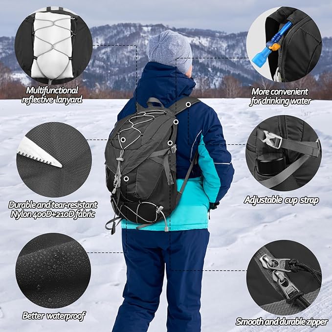 Seektop Ultra Lightweight & Packable Hiking Backpack 20L,Water-Resistant Foldable Daypack for Men Women, Compact for Hiking,Travel,Outdoor