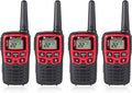Midland T31VP 22 Channel FRS Walkie Talkie - Up to 26 Mile Range Two-Way Radio - Red/Black (Pack of 4)
