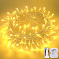 JMEXSUSS 33ft 100 LED Warm White String Lights for Room Decor, Battery Operated Christmas Lights with 8 Modes Remote, Twinkle Fairy Mini Lights for Bedroom Home Wall House Decor