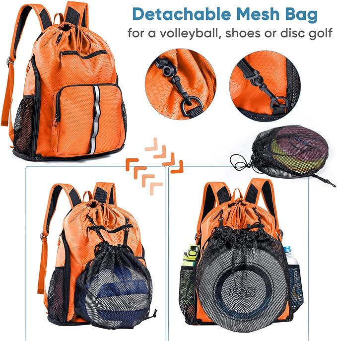 Large Beach Backpack Waterproof Sandproof - Customized Oversized Drawstring Pool Bag with Shoe Compartment for Toiletries, Towels, Gym, Travel