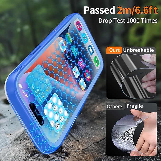Cozycase TOP Military Protective IP68 Waterproof Case for iPhone 17 Pro Heavy Duty 360 Shockproof Full Body with Screen Camera Protector Double Dustproof Hard Tough 17Pro Front Back Cover