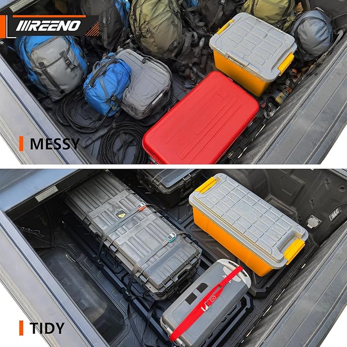 Slide-Out Truck Bed Organizer Tray, Heavy Duty Cargo Storage System with Easy Tailgate Access, Fits 5'7" & Longer Beds, Durable HDPE Material, No Drilling