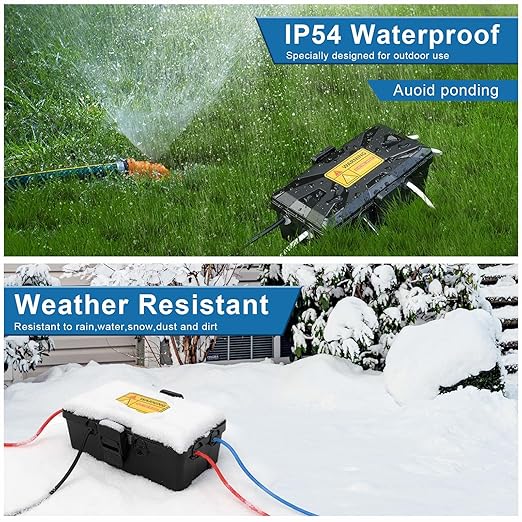 NineLeaf [2 Pack] Outdoor Electrical Box Waterproof, Medium Weatherproof Electrical Box (10.3x5.9x3.7 inch), Extension Cord Cover for Power Strip, Timer, Plug, Holiday Light, Black