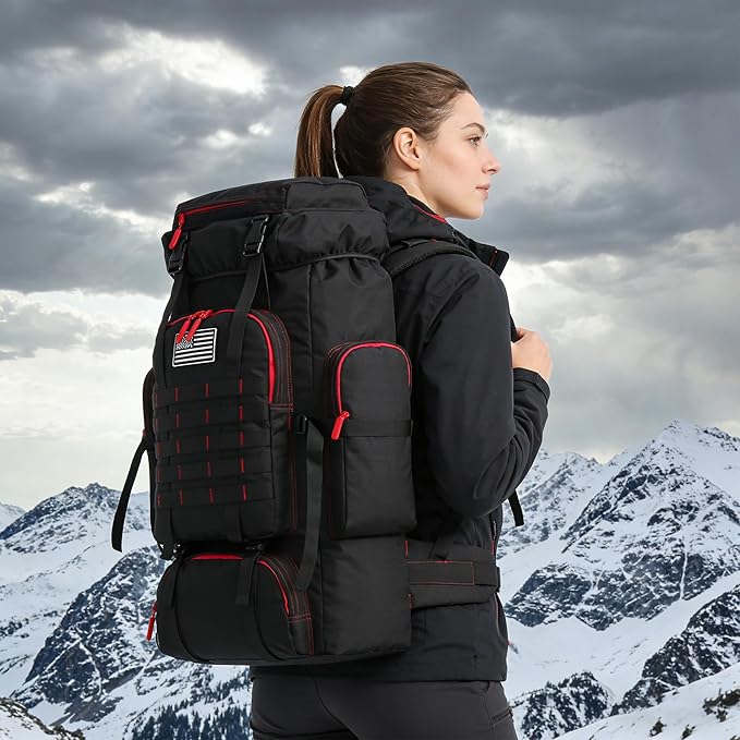 Hiking Backpack for Men 70L/100L Camping Backpack Military Rucksack Molle 3 Days Assault Pack for Climbing | Camping Backpack, 3 Days Assault Pack, for Climbing