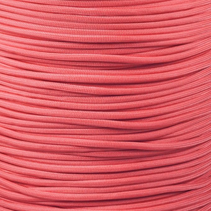 Paracord Planet Solid Color 550lb Paracord – 7 Strand Type III Nylon Cord for Indoor and Outdoor Tasks – Pink (1,000 ft)