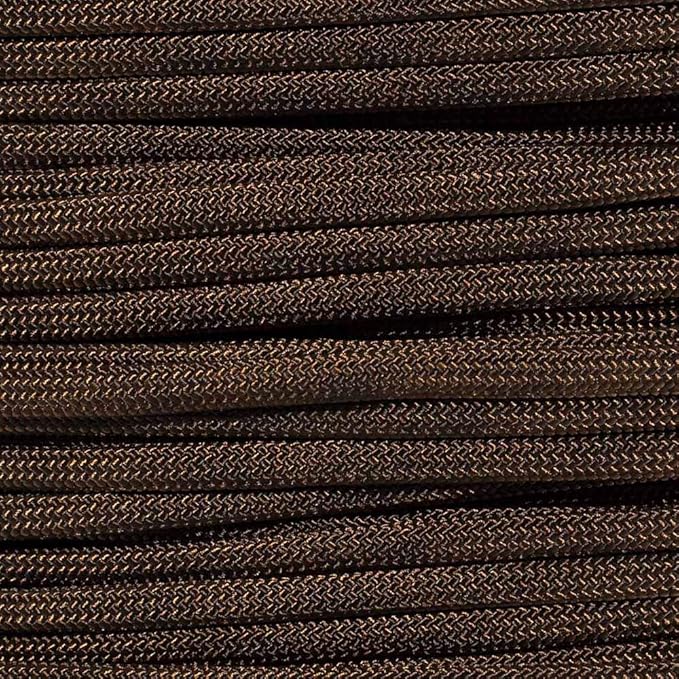 Paracord Planet Solid Color 550lb Paracord – 7 Strand Type III Nylon Cord for Indoor and Outdoor Tasks – Acid Brown (100 ft)