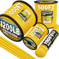 1200 Paracord Rope - 4.4mm 14 Strand Nylon Parachute Spool para Cord Lanyard for Outdoor Camping Survival Utility Tent Crafting DIY Projects Fishing Clothsline Bracelet - Yellow 1000FT