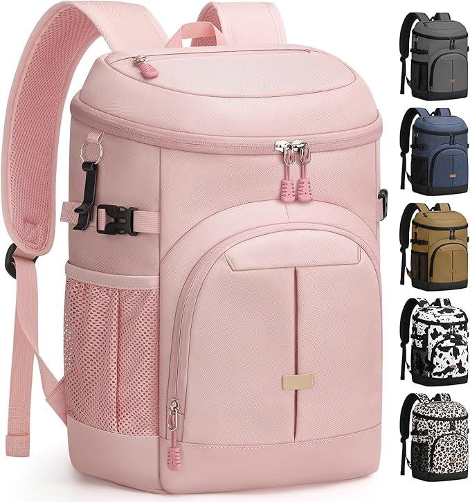 Pritent Cooler Backpack for Men Women Insulated Waterproof Backpack Cooler Leak Proof Cooler Bag Lightweight Lunch Backpack for Camping Beach Travel Picnic