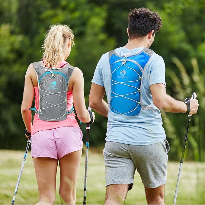 Lightweight Hydration Backpack with 2L Water Bladder for Men Women, Small Water Backpacks Running Vest for Hiking