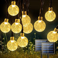 Jedavai Solar String Lights Outdoor 2 Pack 200 Led 80FT Warm White Crystal Globe Lights with 8 Lighting Modes, Waterproof Solar Powered Patio for Garden Yard Porch Wedding Party Decoration