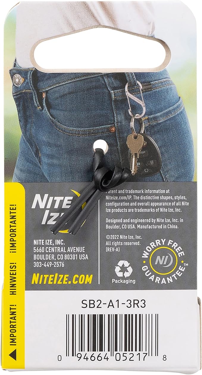 Nite IZE S-Biner Stainless Steel Dual Carabiner #2, Dual Gated Carabiner for Keys and Gear, 3 Pack, Black/Stainless