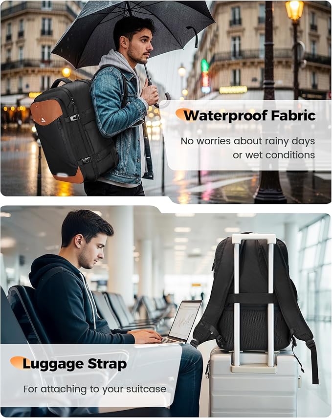 MATEIN Spirit Airlines Personal Item Backpack 18x14x8 with USB C Port, Airline Approved Personal Item Travel Backpack Fits 17" Laptop, Waterproof TSA Underseat Luggage for Airplane with Tracker Pocket