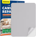 Self-Adhesive Canvas Repair Tape, 8.3" x 11" Waterproof Canvas Repair Patch, Fabric Patch Repairs Kit for Furniture, Tents, Sunbrellas, Boat Covers Awnings, Couches, Clothes, Bags Light Grey