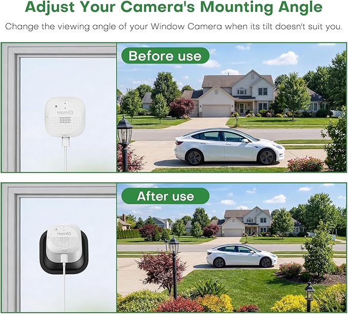 Window Camera Mount for Glass, Suitable for Indoor and Outdoor Home Security