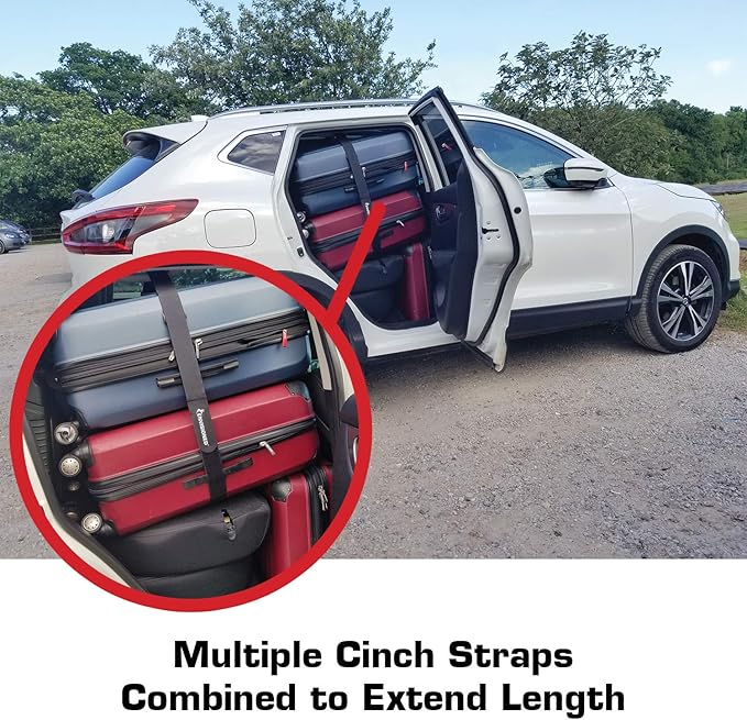 Reusable Cinch Straps 2" x 15" - 6 Pack, Multipurpose Strong Gripping, Quality Hook and Loop Securing Straps (Black)