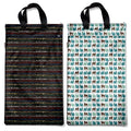 Mama Koala Reusable Hanging Wet Dry Bags for Baby Items, Cloth Diapers, Swimsuits, Travel, Gym Clothes, Beach, Pump Parts, Toiletries, Two Zippered Pockets, 2 Pack (W006L)