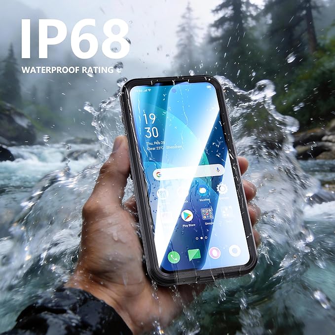 for Samsung Galaxy A57 5G Phone Case Waterproof, [IP68 Waterproof Dustproof] [Built-in Screen Protector] Rugged Full Body Underwater Shockproof Protective Cover for Samsung A57 5G Case, Black