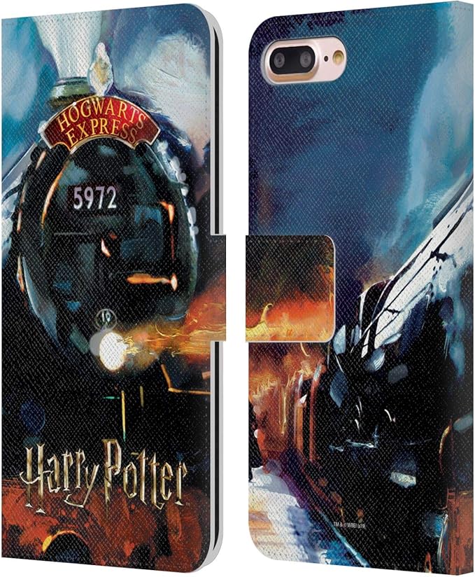 Head Case Designs Officially Licensed Harry Potter Hogwarts Express Prisoner of Azkaban II Leather Wallet Case Compatible with Apple iPhone 7 Plus/iPhone 8 Plus