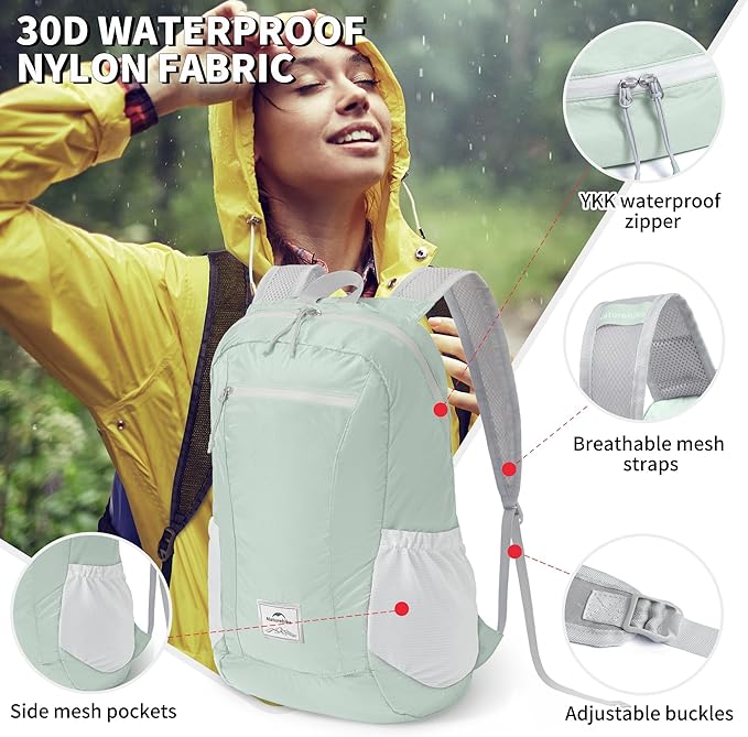 Naturehike 18L Lightweight Hiking Daypack, Waterproof Camping Packable Backpack Ultralight for Travel, Airplane, Adults