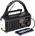 Leaton Emergency Hand Crank NOAA Weather Radio with Solar Charging 20000mAh Battery Built-in Flashlight, Reading Light & SOS Alarm for Indoor/Outdoor Emergencies