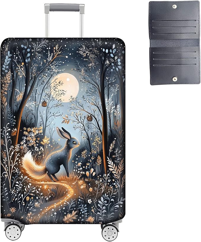 Luggage Cover Protector for 22-24 Inch Suitcases, TSA Approved Elastic Travel Suitcase Covers, Anti-Scratch Washable Luggage Sleeve for Carry On & Checked Bags, Hare