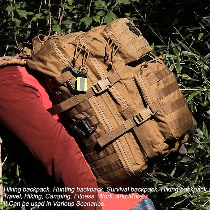45L Tactical Backpack for Men Women, Military Assault Pack with MOLLE, Large 3 Day Bug Out Bag for Hiking Camping
