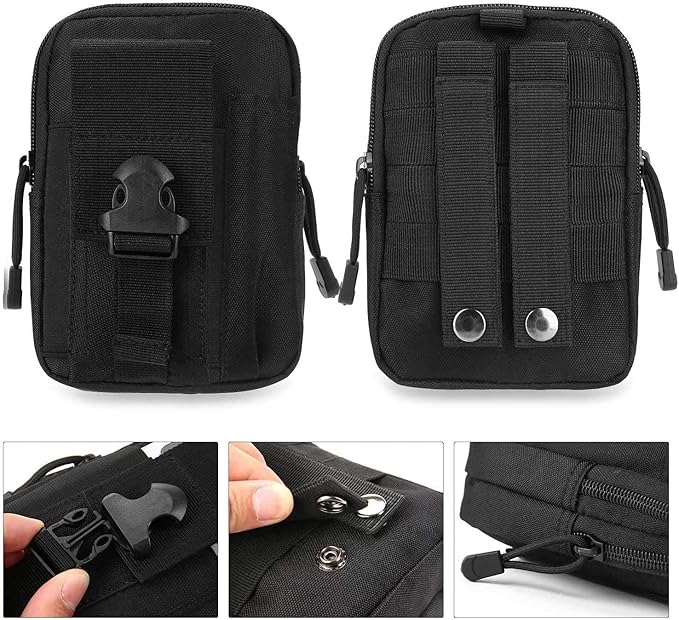 Belt Pouch, Tactical Molle Phone Pouch EDC Utility Pouches Waist Bag, Small Cell Phone Holster Gear Tool Gadget Pocket for Men