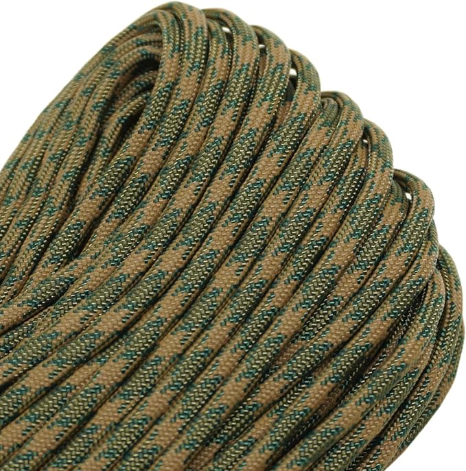 BORED? PARACORD! 550 lb Paracord – Ideal for Crafting, DIY Projects, Camping, Military & Active Outdoors – 300+ Colors – Tactical Parachute Cord Type III – Strong - Wetland 50 Feet
