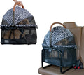 Pet Gear No-Zip View 360 Pet Carrier & Car Seat with Booster Seat Frame for Small Dogs & Cats, Mesh Ventilation, Push Button Entry, No Tools Required, Star Light