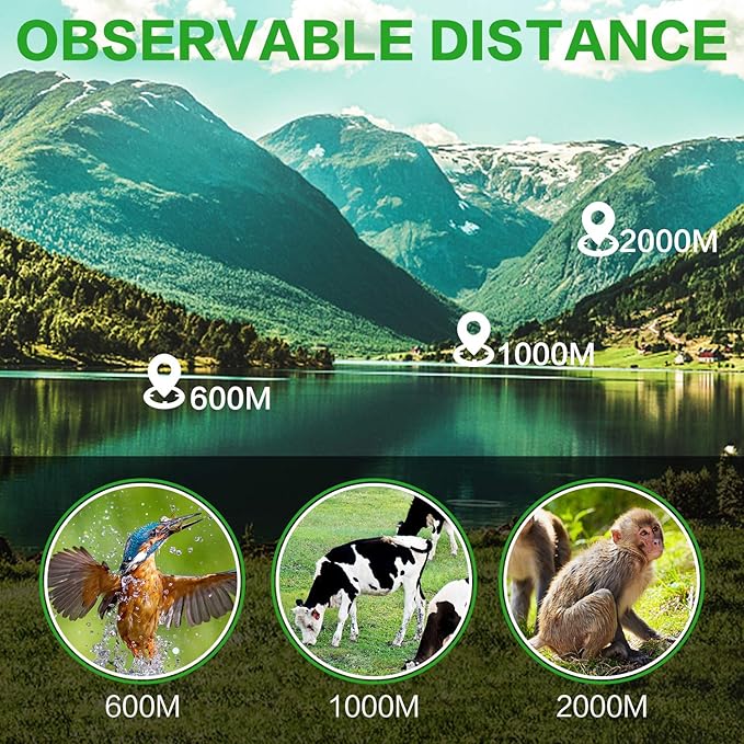 High Powered 16X52 Monocular Telescope for Adults - 2025 Power Prism, Compact HD Scope, Suitable for Gifts, Outdoor Activities, Concert, Travelling & Bird Watching