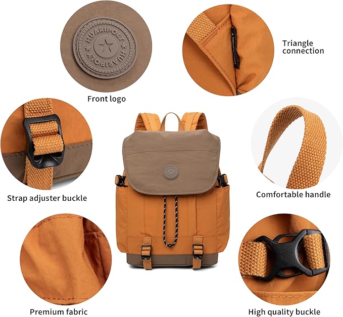 HUARIPOLY Outdoor Backpack Lightweight Waterproof Leisure Day Bag Multi functional Travel Bag Pulling Rope Bag ﻿