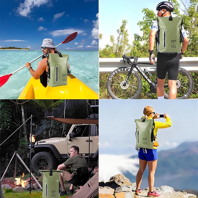 Waterproof Backpack, Waterproof Backpack That Can Float, Suitable for Kayaking And Beach Activities, Outdoor Moisture-Proof Bag