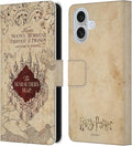 Head Case Designs Officially Licensed Harry Potter The Marauder's Map Prisoner of Azkaban II Leather Wallet Case Compatible with Apple iPhone 16