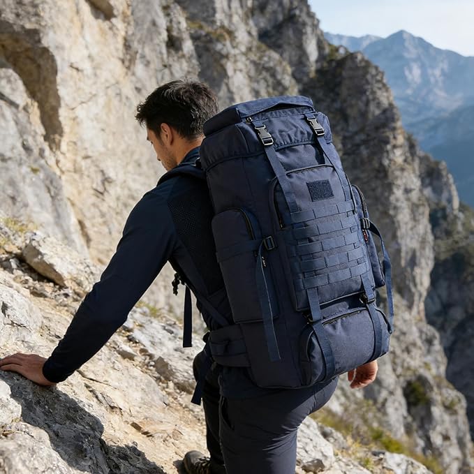 Hiking Backpack for Men 70L/100L Camping Backpack Military Rucksack Molle 3 Days Assault Pack for Climbing | Camping Backpack, 3 Days Assault Pack, for Climbing