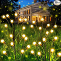 OZS 10 Pack Total 80 LED Solar Firefly Lights Fairy Outdoor - Solar Garden Lights Outdoor, Sway by Wind, Waterproof for Garden Patio Pathway Fairy Decor (Warm White)