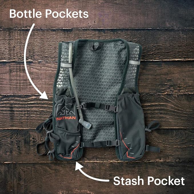 Nathan TrailMix 7L Running Vest for Men & Women, Hydration Vest w/ 2L Bladder Hydration Pack, Water Backpack for Hiking, Running, Walking, Marathon, Race