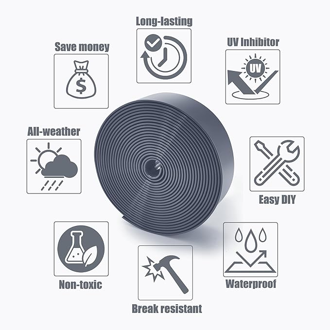 Vinyl Straps for Patio Chair Repair Kit 2'' Wide 10 Ft Long Replacement Straps + 10 Free Rivets for Outdoor Lawn Furniture Chaise Lounge Repair (Grey)