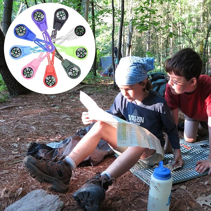 25 Pack Compass for Kids Mini Compasses Bulk Kids Toy Compass for Party Favor/Hiking/Scout Classroom Learning Directions