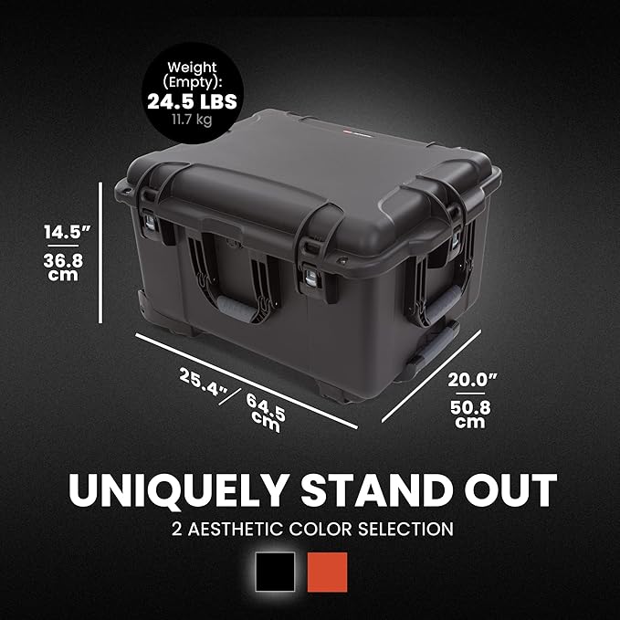NANUK Trail 80 – 79L (20.9-Gallon) Waterproof Storage Box – Wheeled & Modular Cargo Case for Camping, Fishing, Hunting & Outdoor Storage – Dustproof and Impact Resistant (25.4” x 20” x 14.5”) – Black
