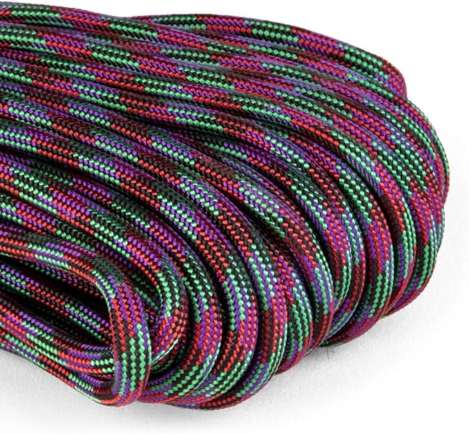 Atwood Rope MFG Color Changing 550 Paracord 100 Feet 7-Strand Core Nylon Parachute Cord Outside Survival Gear Made in USA | Lanyards, Bracelets, Handle Wraps, Keychain