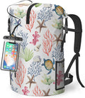 Waterproof Dry Bag Heavy Duty Marine Dry Bags for Kayaking Hiking Sea Turtle Coral Nautical Starfish Backpack Roll-Top Closure Bag - Backpack Waterproof Phone Case 35L/55L/85L