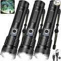 3 Pack Rechargeable LED Flashlights 990,000 Lumens, Adjustable, 5 Modes, IPX7 Waterproof, Powerful Handheld Flash Lights for Camping Hiking Emergency Home
