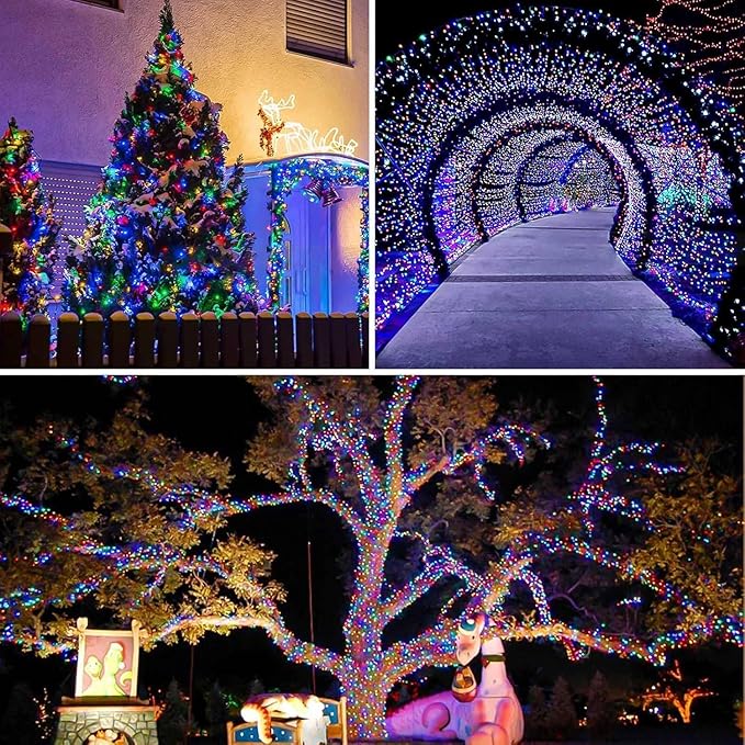 Warm White ⇋ Multicolor 66Ft 200LED Christmas Fairy Lights Plug in with Remote, Waterproof String Lights Outdoor Indoor 8 Modes with Timer, Twinkle Lights for Girl's Room Garden Christmas Decorations