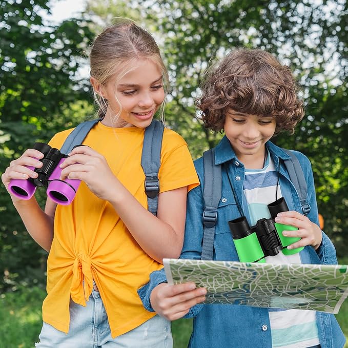 Yunsailing 9 Pack Kids Binoculars, Shockproof Compact Binoculars for Kids, Folding Outdoor Explorer Toy for Bird Watching, Camp, Scavenger Hunt, Classroom Activities, VBS, Party Favor(Multicolored)