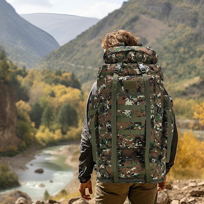 Hiking Backpack for Men 70L/100L Camping Backpack Military Rucksack Molle 3 Days Assault Pack for Climbing | Camping Backpack, 3 Days Assault Pack, for Climbing