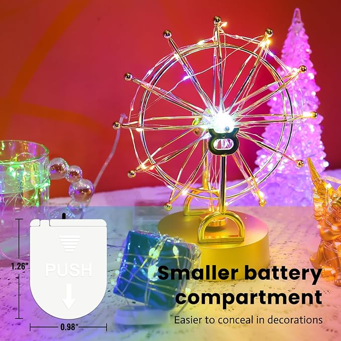 ZSJWL 30 Pack Multicolor Fairy Lights Battery Operated, 7FT 20LED Mini Starry Light Mason Jar Lights for Indoor Outdoor Party Wedding Halloween Thanksgiving